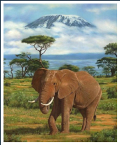 Paysage d'Afrique - pastel sec - taille : 40 x 30cm