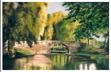 Le canal vert - pastel sec - taille : 38 x 53 cm