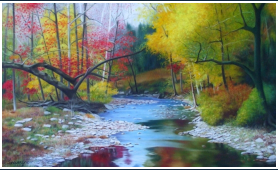 Le sous-bois - pastel sec - taille : 30 x 40 cm (disponible)