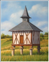 Pigeonnier  Lempaut - pastel sec - taille : 24 x 30 cm (indisponible)