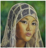 Regard d'ailleurs - pastel sec - taille : 29 x 29cm (indisponible)