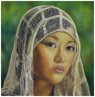 Regard d'ailleurs - pastel sec - taille : 29 x 29cm (indisponible)