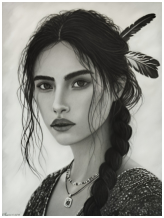 L'esprit libre - pastel noir et blanc - taille : 30 x 40 cm (disponible)